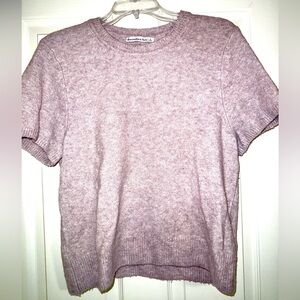 Abercrombie & Fitch Soft Pink Knit Short Sleeve Top
